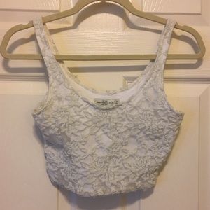 Abercrombie & Fitch White Lace croptop